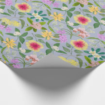 Colourful Illustrated Tropical Flowers Pattern