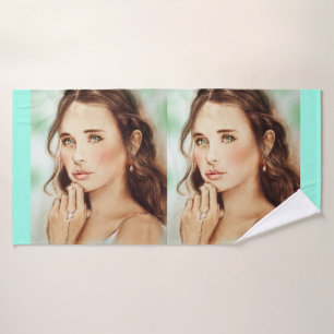 Colourful illustrated wash cloth - Lady of Spring