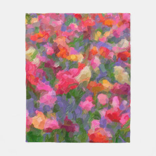Colourful illustration background with different t fleece blanket