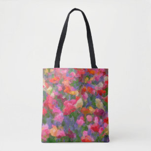 Colourful illustration background with different t tote bag