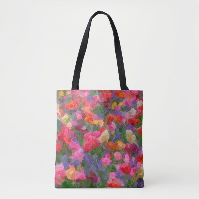 Colourful illustration background with different t tote bag (Front)