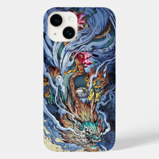 Colourful illustration of Chinese dragon, mythical Case-Mate iPhone 14 Case