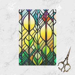 Colourful Illustration Stained Glass Tissue Paper