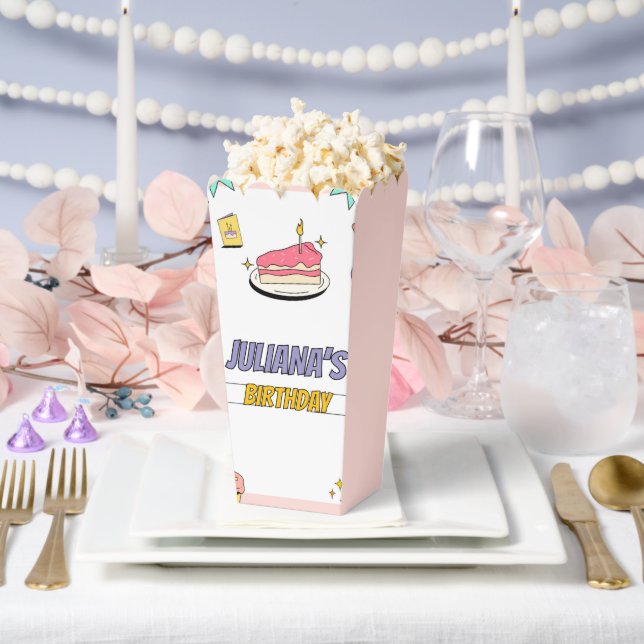 Colourful Illustrative Birthday Party  Favour Box (Wedding)