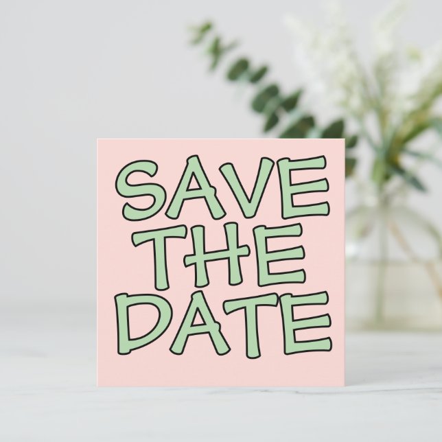 Colourful Illustrative Birthday Party Invitation (Standing Front)