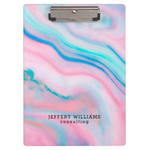 Colourful image of faux agate stone clipboard