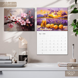 Colourful Impasto Art Calendar
