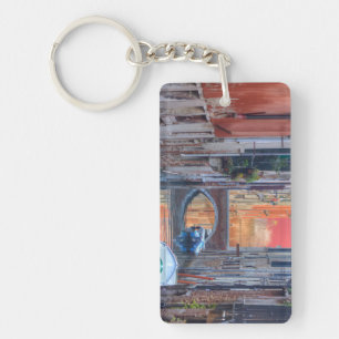 Colourful Impression Of Venice Italy Key Ring