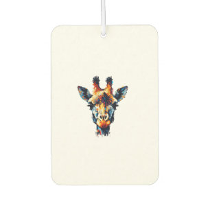 Colourful Impressionism Style Animal Lover Giraffe Car Air Freshener