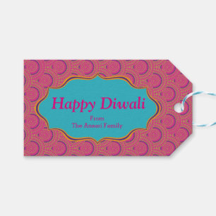 Colourful Indian Pattern Diwali Gift Tags