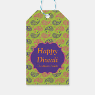 Colourful Indian Pattern Diwali Gift Tags