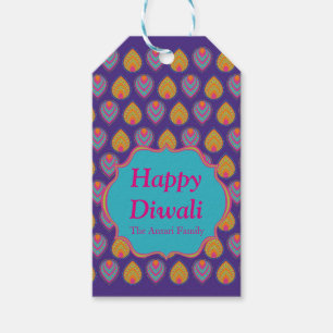 Colourful Indian Pattern Diwali Gift Tags