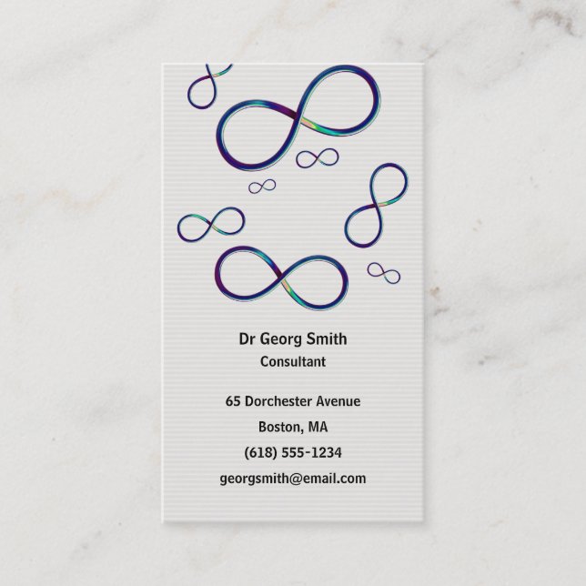 Colourful Infinity - Scientist Business Card (Front)