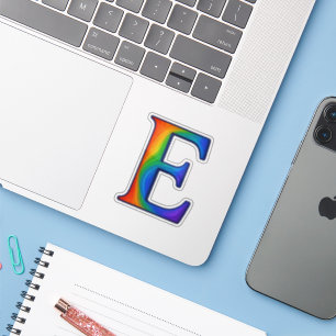 Colourful Initial Alphabet Letter E