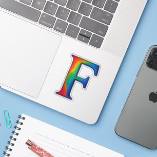 Colourful Initial Alphabet Letter F
