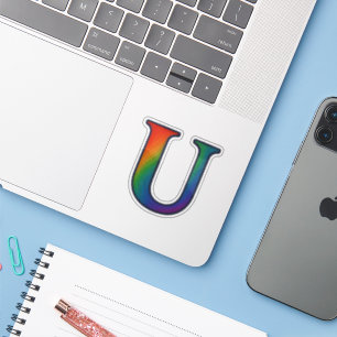 Colourful Initial Alphabet Letter U