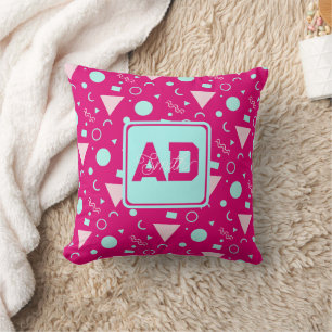 Colourful Initial Custom Pillow For Bridal Shower
