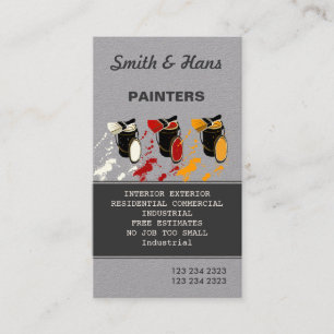Colourful Ink Splash Professional House Painter Business Card