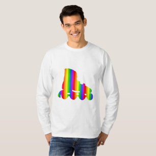 Colourful Inline skate Rainbow Long Sleeve T-Shirt