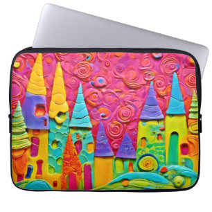 Colourful Innovative Clay Creation Laptop Sleeve