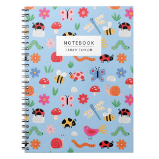 Colourful Insect Pattern Notebook