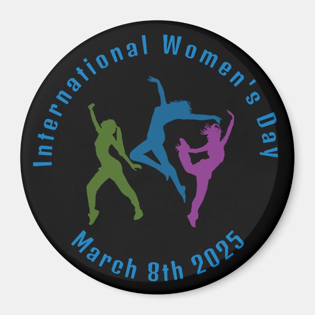 Colourful International Women's Day Magnet (Front)