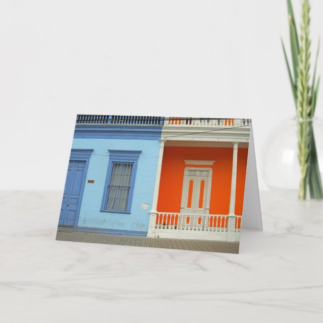 Colourful Iquique street Card (Front)