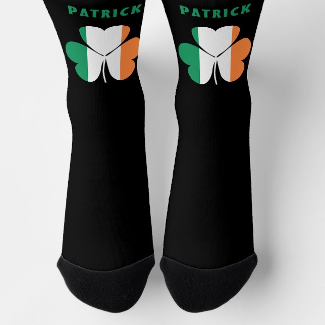 Colourful Ireland Flag Irish Shamrock Celtic Name Socks (Creator Uploaded)