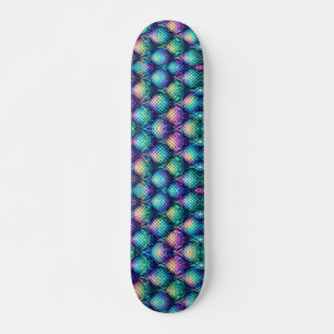 Colourful/iridescent aquatic scales skateboard