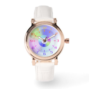 Colourful Iridescent Rainbow Good Vibes Gradient Watch