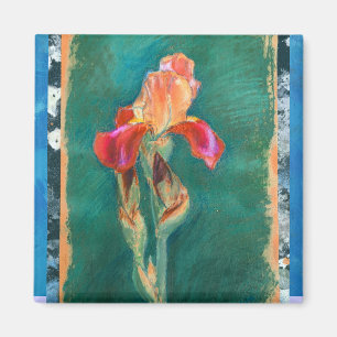 Colourful Iris Flower Magnet