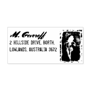 Colourful Iris Flower Rubber Stamp