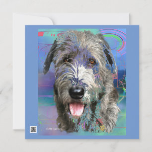 Colourful Irish Wolfhound AW Flat Announcement Car