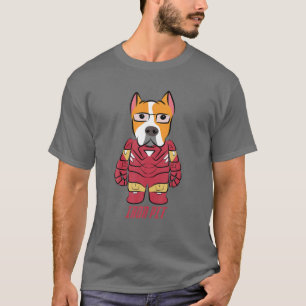 Colourful Iron Pitbull Funny Pit Bull Puppy Pet Lo T-Shirt