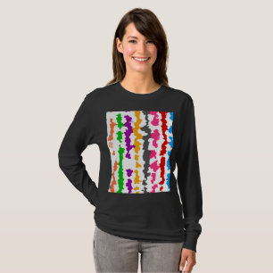 Colourful Irregular Abstract Design White T-Shirt