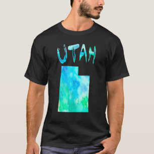 Colourful Isolated Utah State Map In Watercolor  U T-Shirt