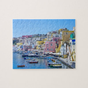 Colourful Italy Fishing Harbour Jigsaw Puzzle
