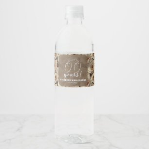 Colourful Ivory Anemones 21St Birthday Gift For Mu Water Bottle Label