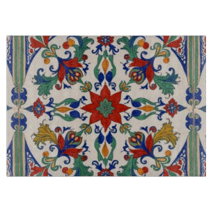 Colourful Iznik Persian Turkish Handpainted Repro Cutting Board