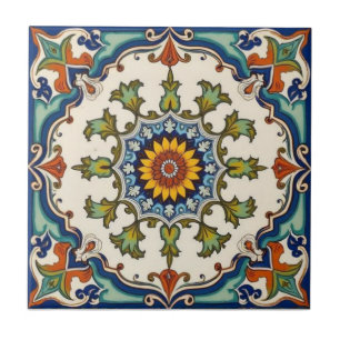 Colourful Iznik Persian Turkish Handpainted Repro Tile