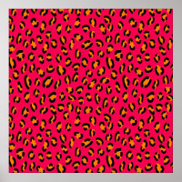 Colourful jaguar skin seamless pattern, animal art