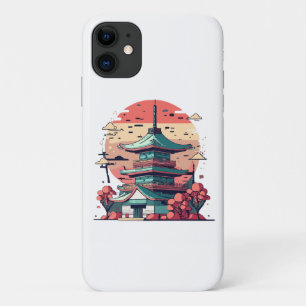 Colourful Japan Building Art Case-Mate iPhone Case