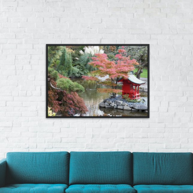Colourful Japanese Botanical Garden Photo Print (In Situ Framed)