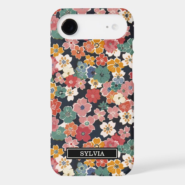 Colourful Japanese Floral Print Monogrammed (Back)