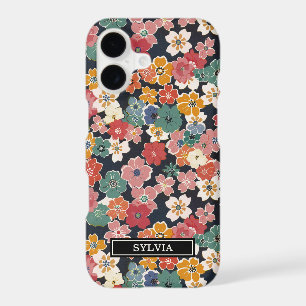 Colourful Japanese Floral Print Monogrammed