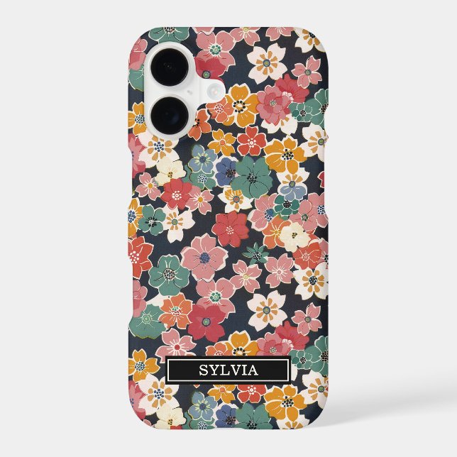 Colourful Japanese Floral Print Monogrammed (Back)