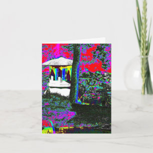Colourful Japanese Garden Birthday Card