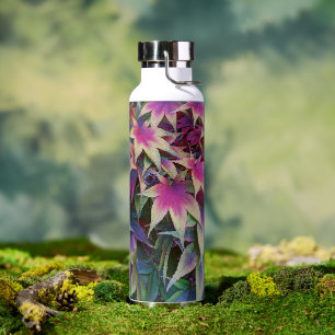 Colourful Japanese Maple Leaves Floral Water Bottle