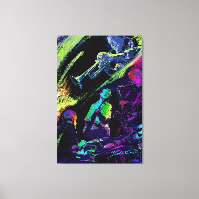 Colourful Jazz Canvas Print (Front)