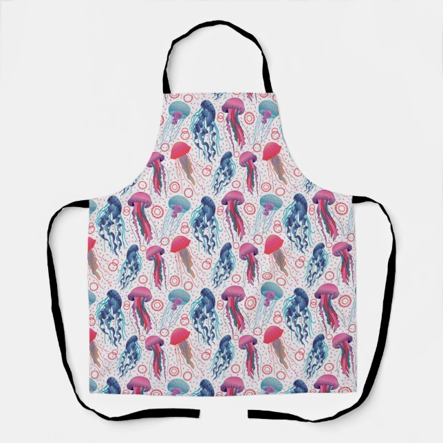 Colourful Jelly fishes Apron (Front)